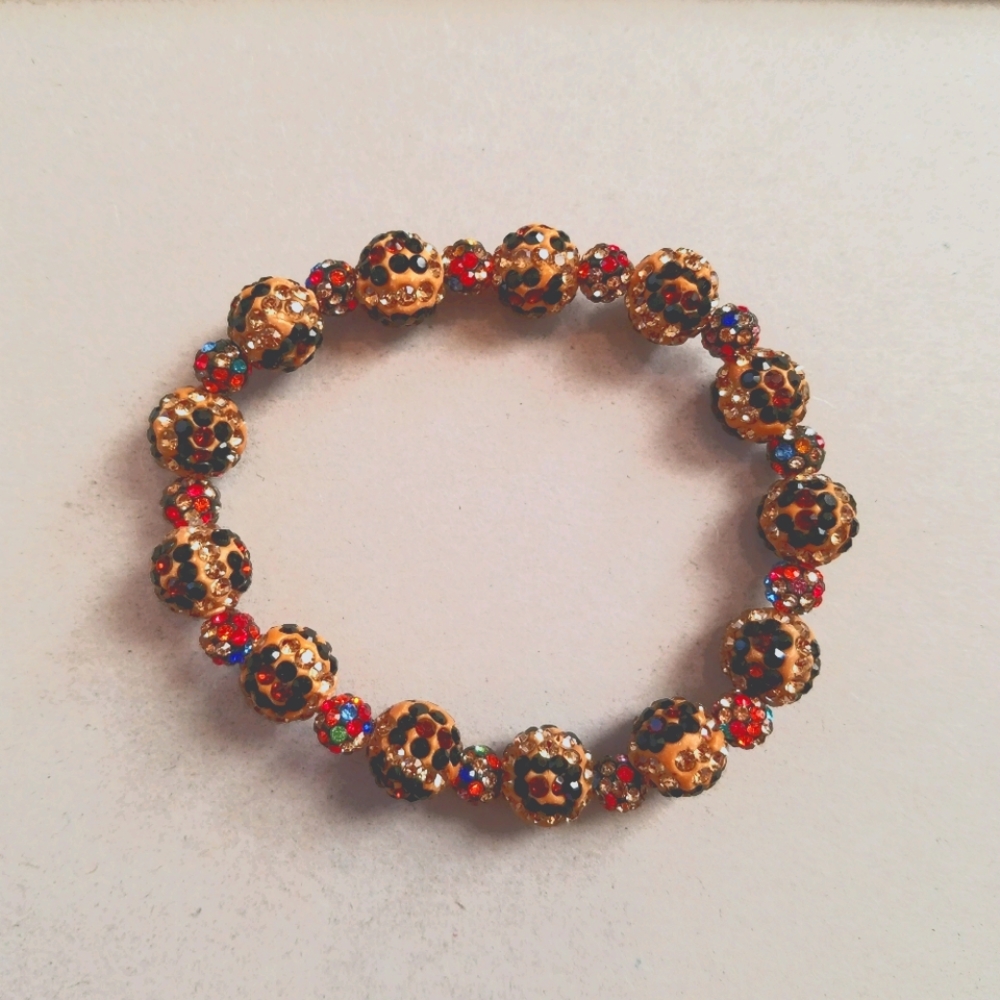 Multi Rhinestone Ball Stretch Bracelet (NWOT)